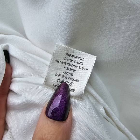 Francesca’s Collections Ivory Off-Shoulder Dress–Knit Fit & Flare Cocktail Ready - Picture 15 of 17